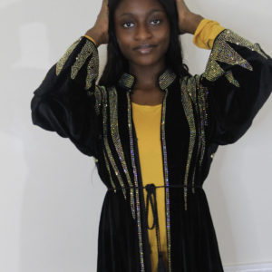 BELAKI GOLD VELVET ABAYA