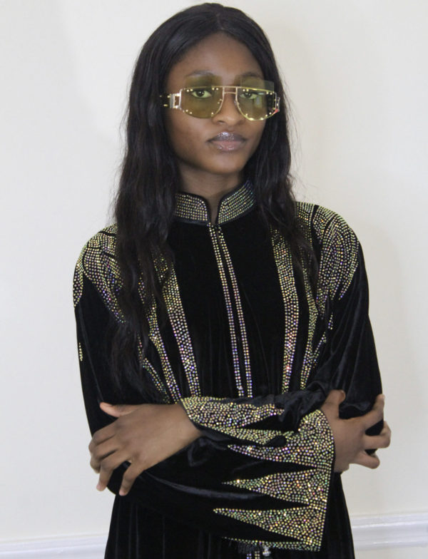 BELAKI GOLD VELVET ABAYA