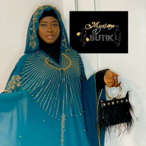 MIMI GREEN CAPE ABAYA