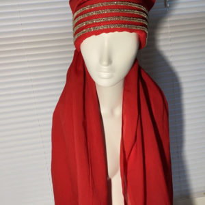 DIDI RED RHINESTONE SCARF