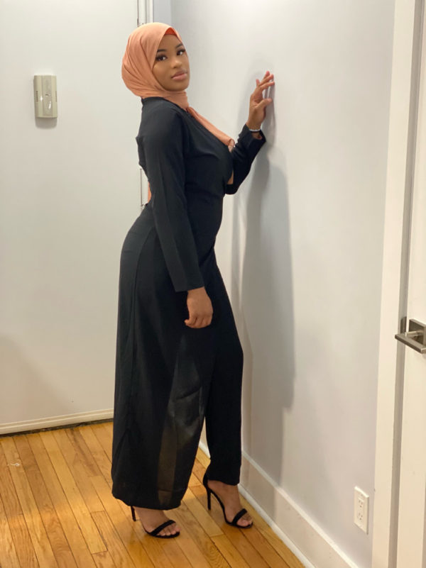 COVER ME UP JUMPSUIT-BLACK - Image 2