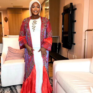 ANNIE DIAMOND ORANGE ABAYA