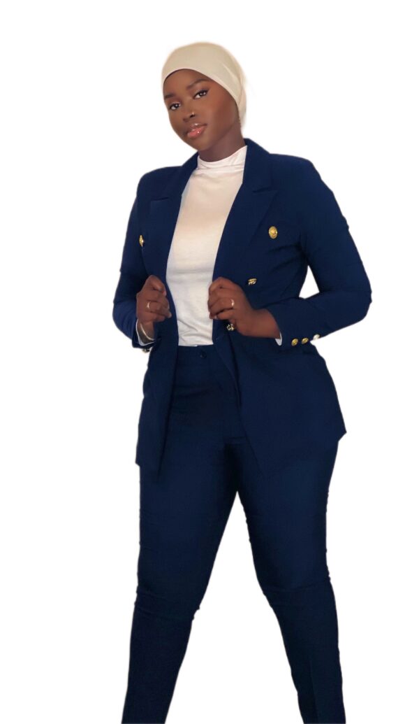 AMIZO NAVY SLIM PANT SUIT - Image 2