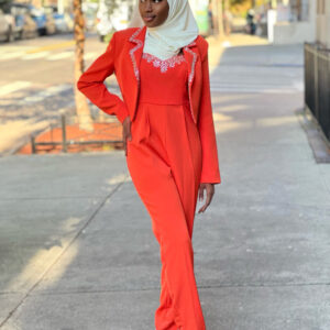 CLARISSE JUMPSUIT & BLAZER ORANGE