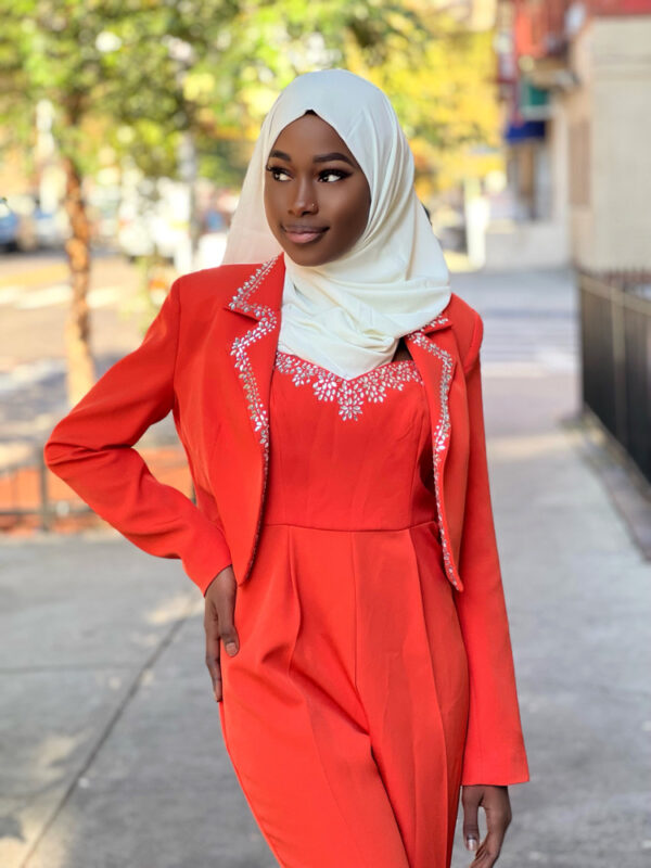 CLARISSE JUMPSUIT & BLAZER ORANGE