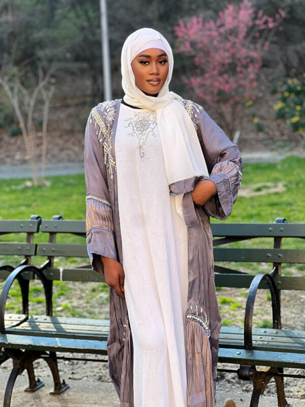 BEBE 2 PIECES DIAMOND ABAYA - Image 3