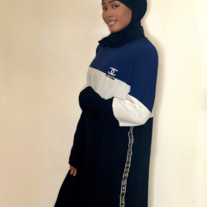 SALMA LONG 3 SIDED DRESS-NAVY