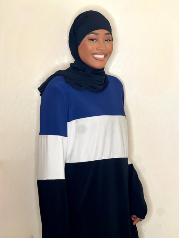 SALMA LONG 3 SIDED DRESS-NAVY