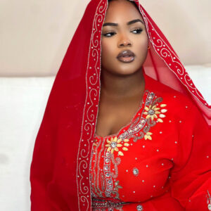 Thrift-Dalia Red Kaftan