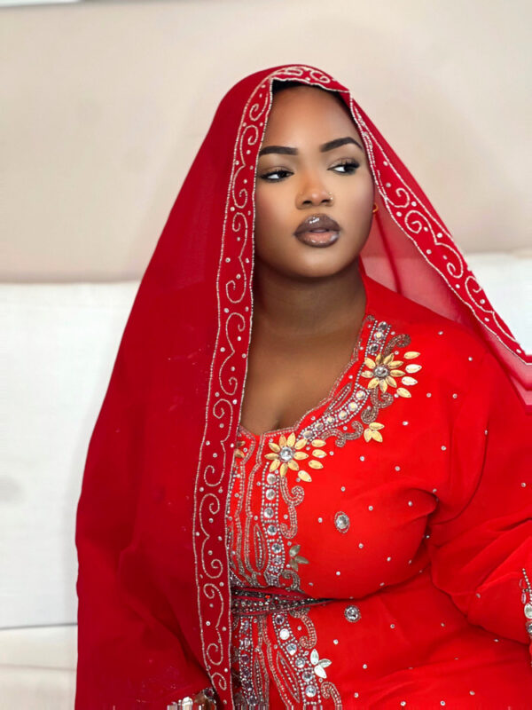 Thrift-Dalia Red Kaftan