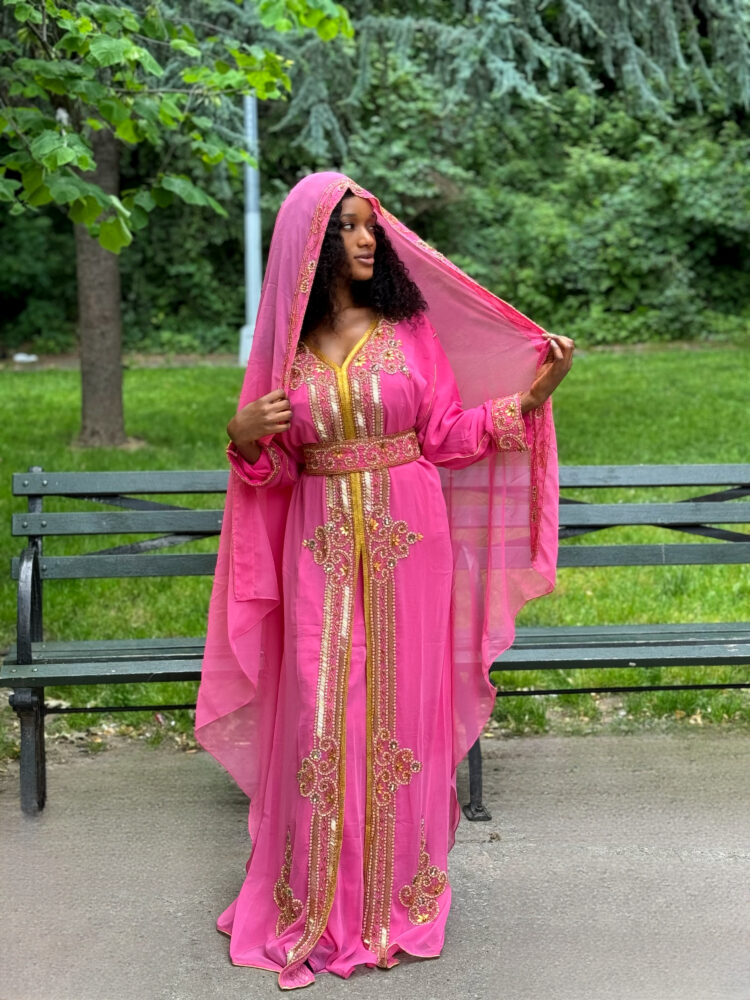 ANGIE PINK KAFTAN DRESS