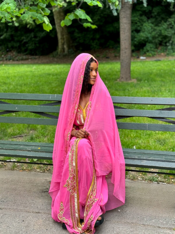 ANGIE PINK KAFTAN DRESS - Image 3