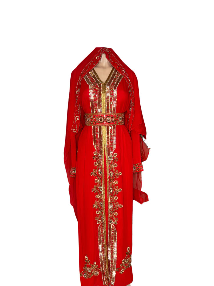 LINDA RED KAFTAN