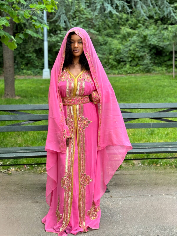 ANGIE PINK KAFTAN DRESS - Image 2