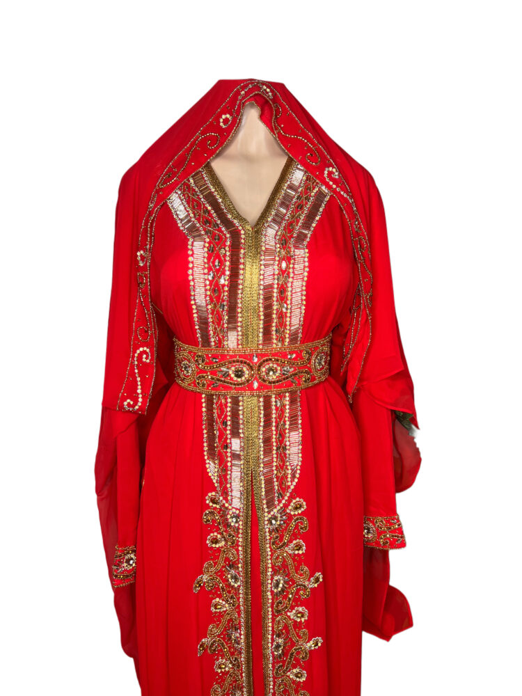 LINDA RED KAFTAN